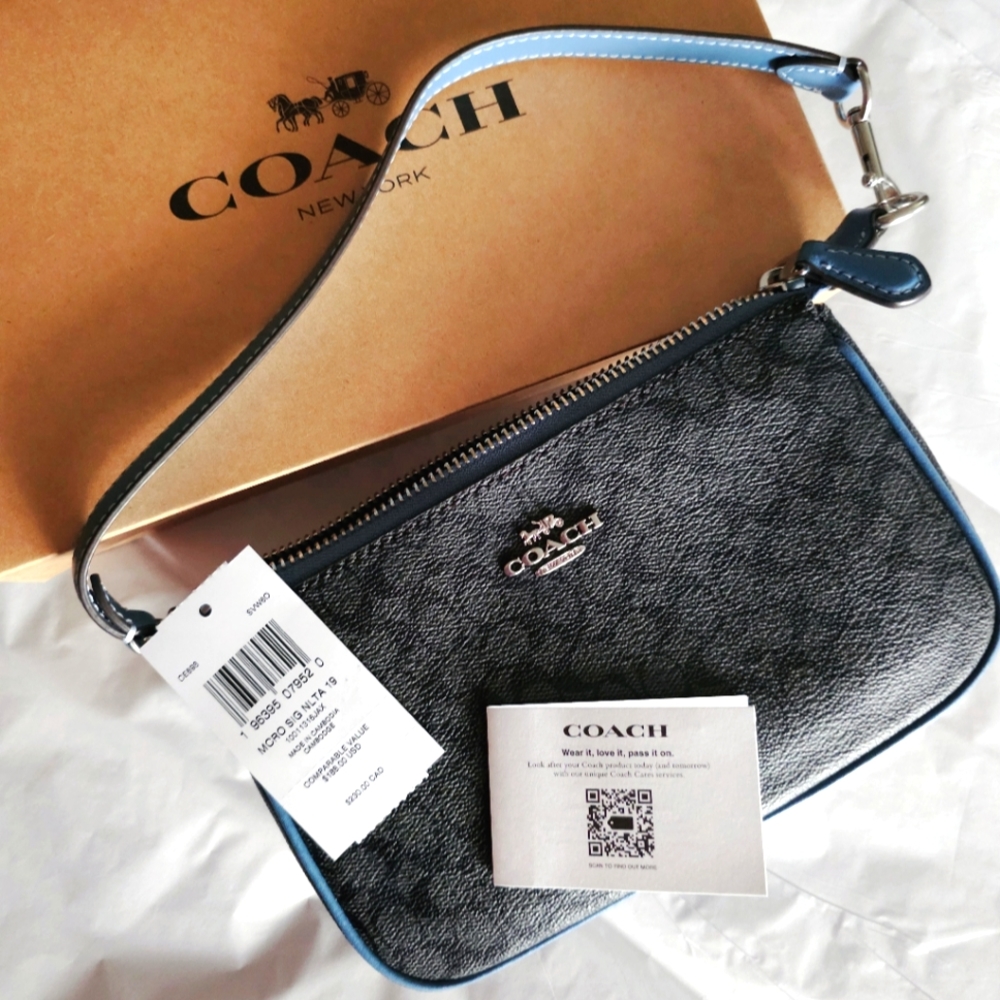Coach handbag (black and blue)